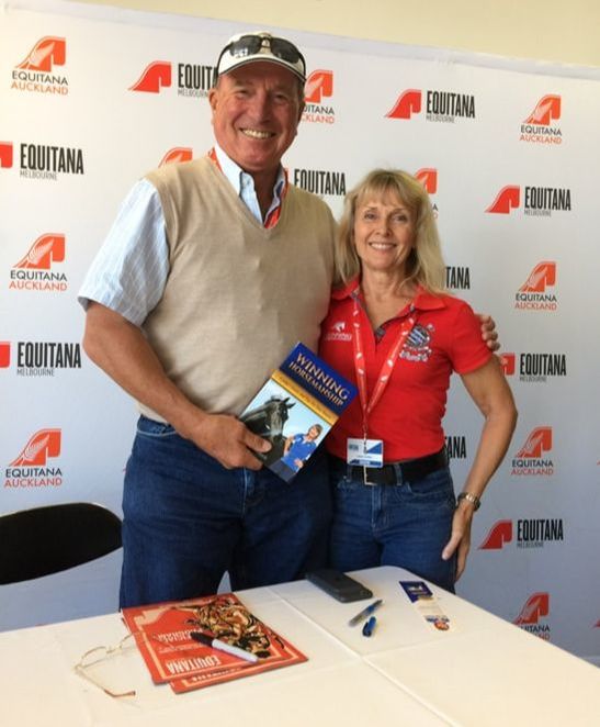 Olympian Captain Mark Phillips with Joanne Verikios Author at Equitana